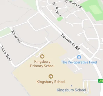 map for Kingsbury Primary School