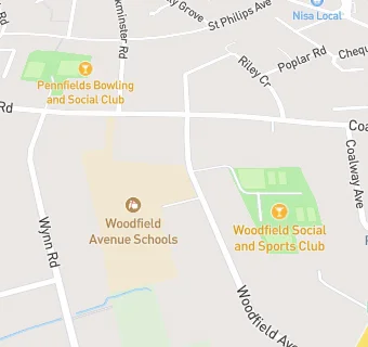 map for Woodfield Infant School