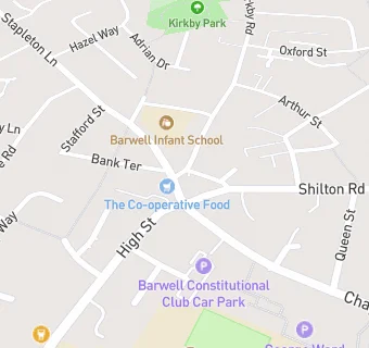 map for Barwell Fish Bar