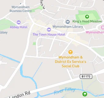 map for Wymondham Ex- Servicemens Club