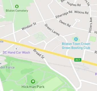 map for Bilston Sports & Social Club