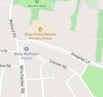 map for Blaby Centre