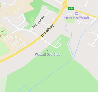 map for Walsall Golf Club