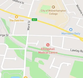 map for Ettingshall Junior School