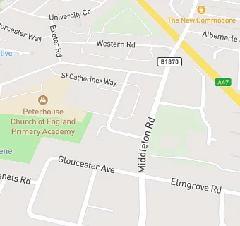 map for Peterhouse C E Primary Academy