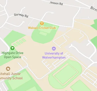 map for University of Wolverhampton