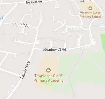 map for Townlands Church of England Primary School