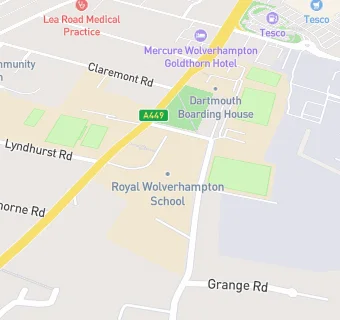 map for The Royal Wolverhampton School