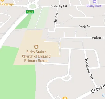 map for Blaby Stokes Church of England Primary School