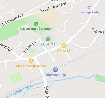 map for Narborough Dental Practice