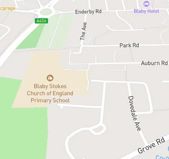 map for Blaby Stokes Church of England Primary School