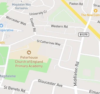 map for Peterhouse First School