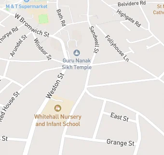 map for Whitehall Infant School