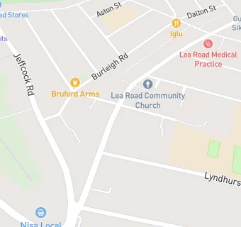 map for Lea Road Community Church