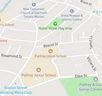 map for Palfrey Infant School