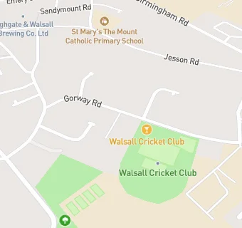 map for Walsall Cricket Club