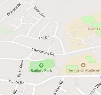 map for Charnwood Park Residential Home