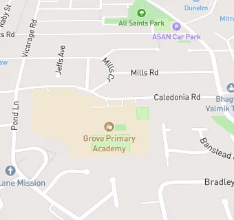 map for Grove Primary Academy