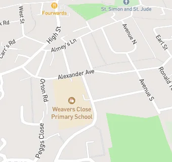 map for St Simon And St Jude Church Of England Primary School