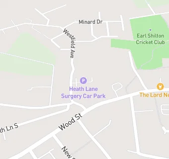 map for Heath Lane Surgery