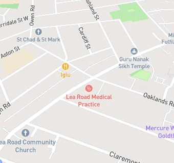 map for Lea Road Medical Practice 