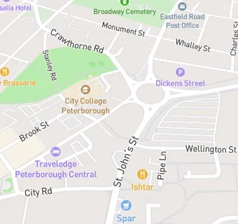 map for Travelodge Peterborough Central Hotel