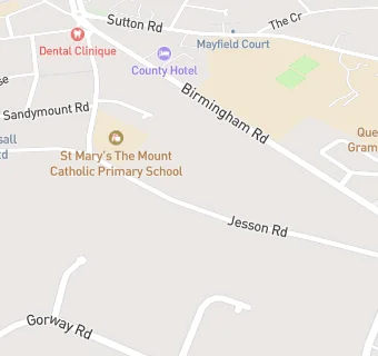 map for St Mary's The Mount Catholic Primary School