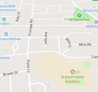 map for Grove Junior School