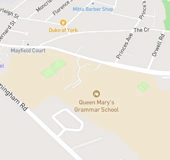 map for Queen Marys Grammar School