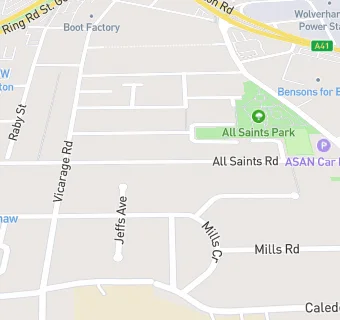 map for All Saints' Church of England Primary School