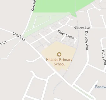 map for Hillside Primary School