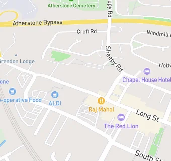 map for Atherstone Dental Practice