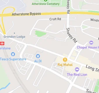 map for Atherstone Coffee house