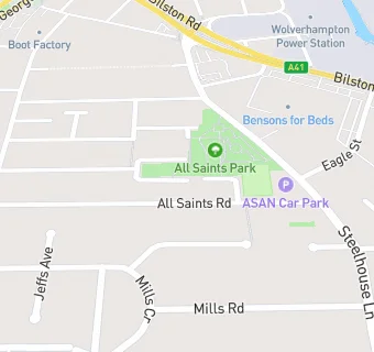 map for All Saints CofE Infant School