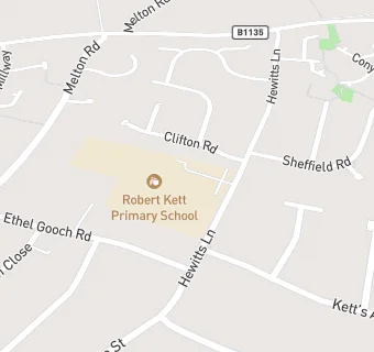 map for Robert Kett Primary School