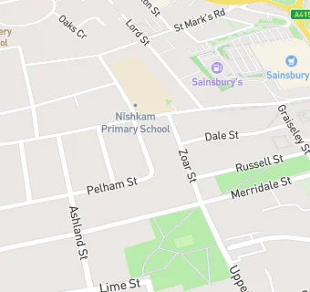 map for Salisbury Street Neighbourhood Nursery