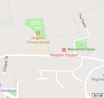 map for Norse Commercial Services @ Hingham Primary School