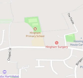 map for Hingham Primary School