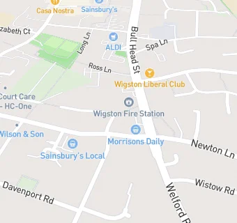 map for Wigston Magna Methodist Church