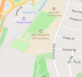 map for West Walsall E Act Academy