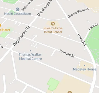 map for Thomas Walker & Westgate Surgeries