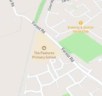 map for The Pastures County Primary School