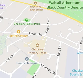 map for Chuckery Infant School