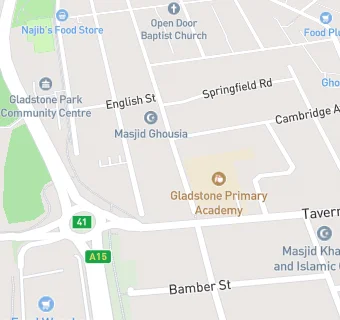 map for Gladstone Street Post Office
