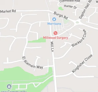 map for Millwood Surgery