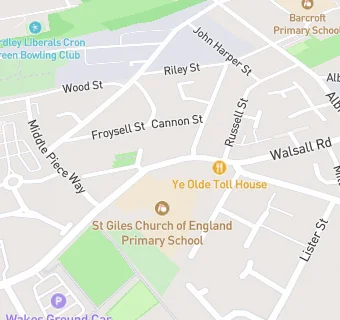 map for St Giles C of E Primary School