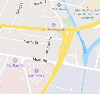 map for Forrester Street Surgery