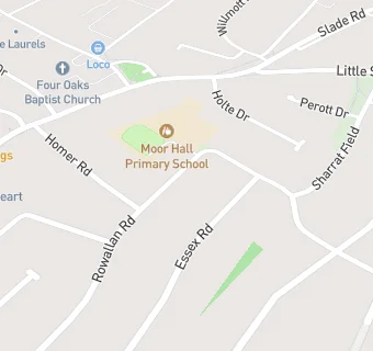 map for Moor Hall Primary School