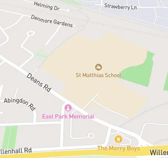 map for St Matthias School