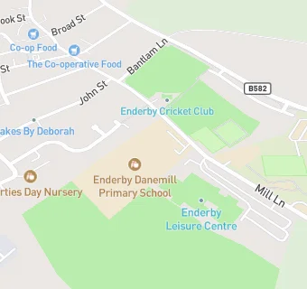 map for Enderby Danemill Primary School